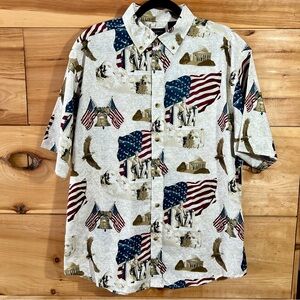 Patriotic Men’s Shirt Americana 250th Celebration Party Independence Day